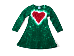 Girls Long Sleeve Dress - Heart