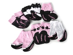 Pretty In Pink 6 Pair Socks