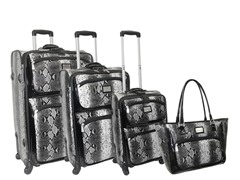 Deluxe Spinner 4pc Set-Black Python