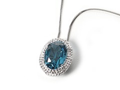 Light Blue Oval Pendant