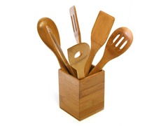 Square Caddy with 6 Utensils