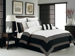Aspen Hotel 8Pc Set-White/Black-2 Sizes