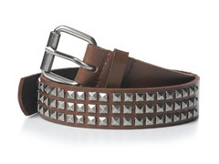 Brown Pyramid Studded Belt