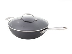 "Hardstuff" 12" Nonstick Wok with Lid