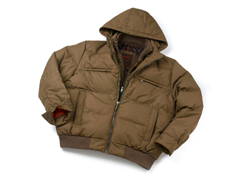 Hawke Puffer Down Jacket w/ Hood - Taupe