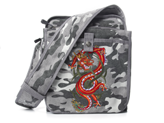 Grey Camo Messenger Bag