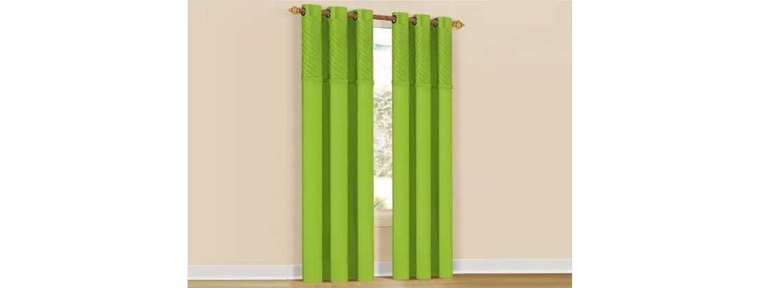 Annecy Grommet Pair Panels Lime