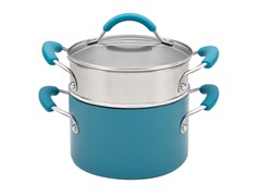 3 Qt Sauce w/Steamer Insert Peacock