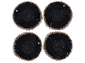 Brazilian Agate 4pk - Black