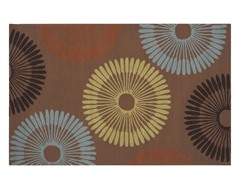 In/Outdoor Rugs Rain Mocha Wheel