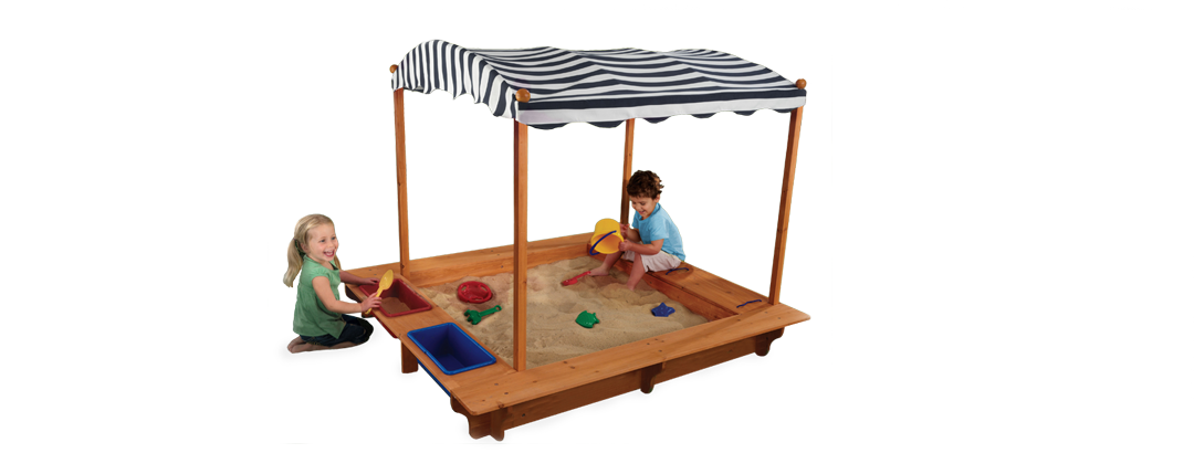 KidKraft Outdoor Sandbox with Shady Canopy