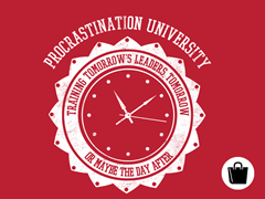 Procrastination University Zip Tote