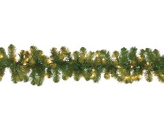 Nottingham Pine Garland 9' Prelit Clear