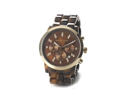 Women's Oversized Chrono Tortoise Watch