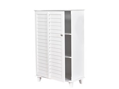 SEI Nassau Louvered Towel Safe - White