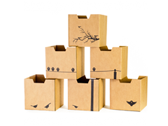 Cardboard Cubby Bins 6 Pack
