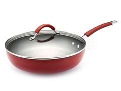 KitchenAid 11" Covered Deep Skillet Red
