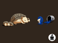 Original Blue Hedgehog Pullover Hoodie