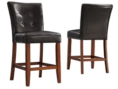 24" Tufted Back Parson Stool - Set of 2
