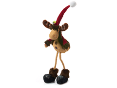 Sit or Stand Santa Moose 15"