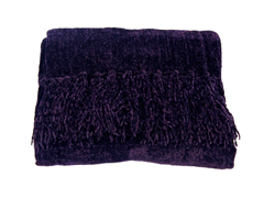 Susan Chenille Throw - Purple