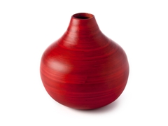 Round Bamboo Vase - Cherry