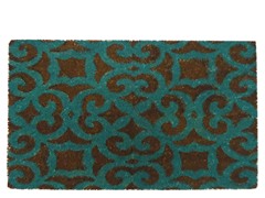 Coir Mat Fiona Brown/Turquoise