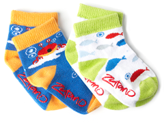 Zutano 6pk Socks - Boy Pack (6 pr)