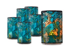 Mosaic Glass Patio Light 3x5 - Set 6