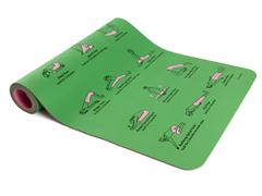 Illustrated Yoga Mat, Green/Pink