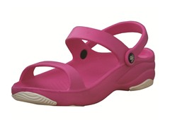 Youth 3-Strap Sandal - Hot Pink/White