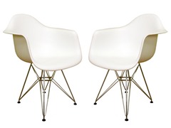 Plastic Chair White 2-PC