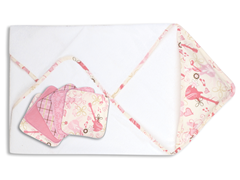 Rock Angel Hooded Towel/Washcloths Set