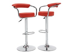 Homelegance Padded Stool Red S/2