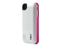 iPhone 4/4s Battery Case - White/Pink