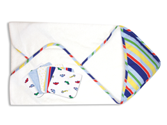 Retro Hooded Towel/Washcloths Set
