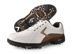 XTT LT Saddle Golf Shoes, White/Tan
