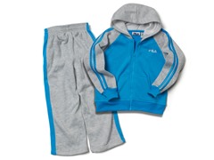 Boys Gray/Blue Fleece Set