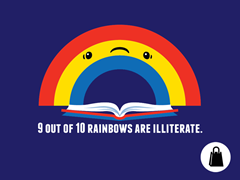 Illiterate Rainbow Tote