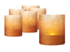 Glass Patio Light 3.5 x 4 - Set 6 Peach