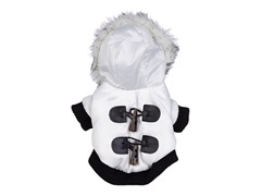 Winter White Fashion Parka with Hood