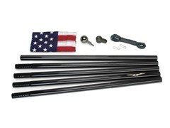 Black 18' Black In-Ground US Flag Kit