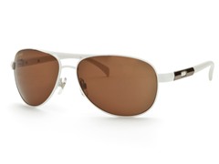 White/Brown Aviator 23 Sunglasses