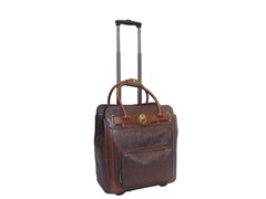 Rolling Laptop Case-Brown