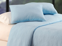 Hampton Silver Blue Full/Queen Quilt Set