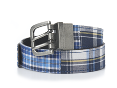 Reversible Black Leather / Madras Belt