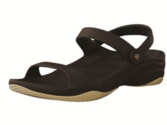 Youth 3-Strap Sandal - Black/Tan