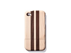 Walnut Dk. Stripes Cover for iPhone 4/4S