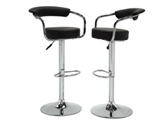 Homelegance Padded Stool Black S/2