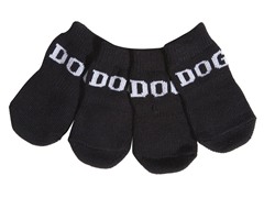 Black & White Dog Socks - Rubberized